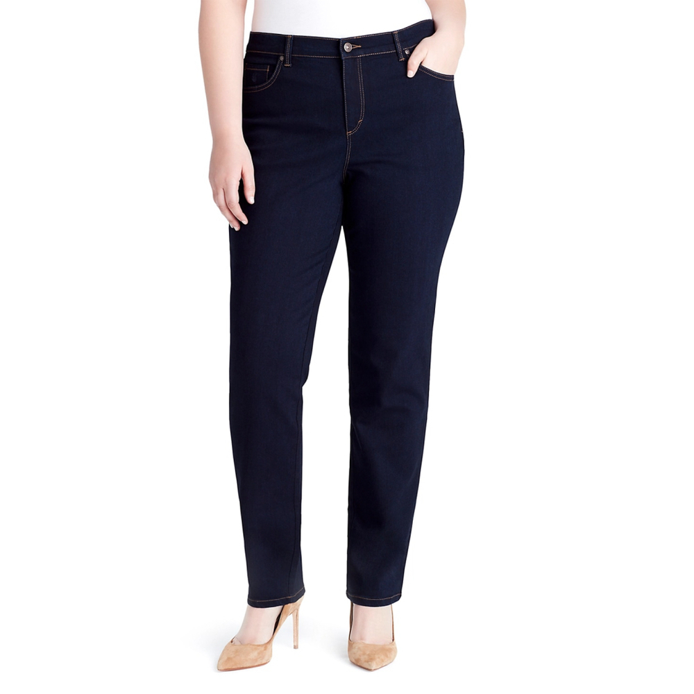 Gloria Vanderbilt Plus Size 22W Amanda Original Slimming Dark Jeans NWT